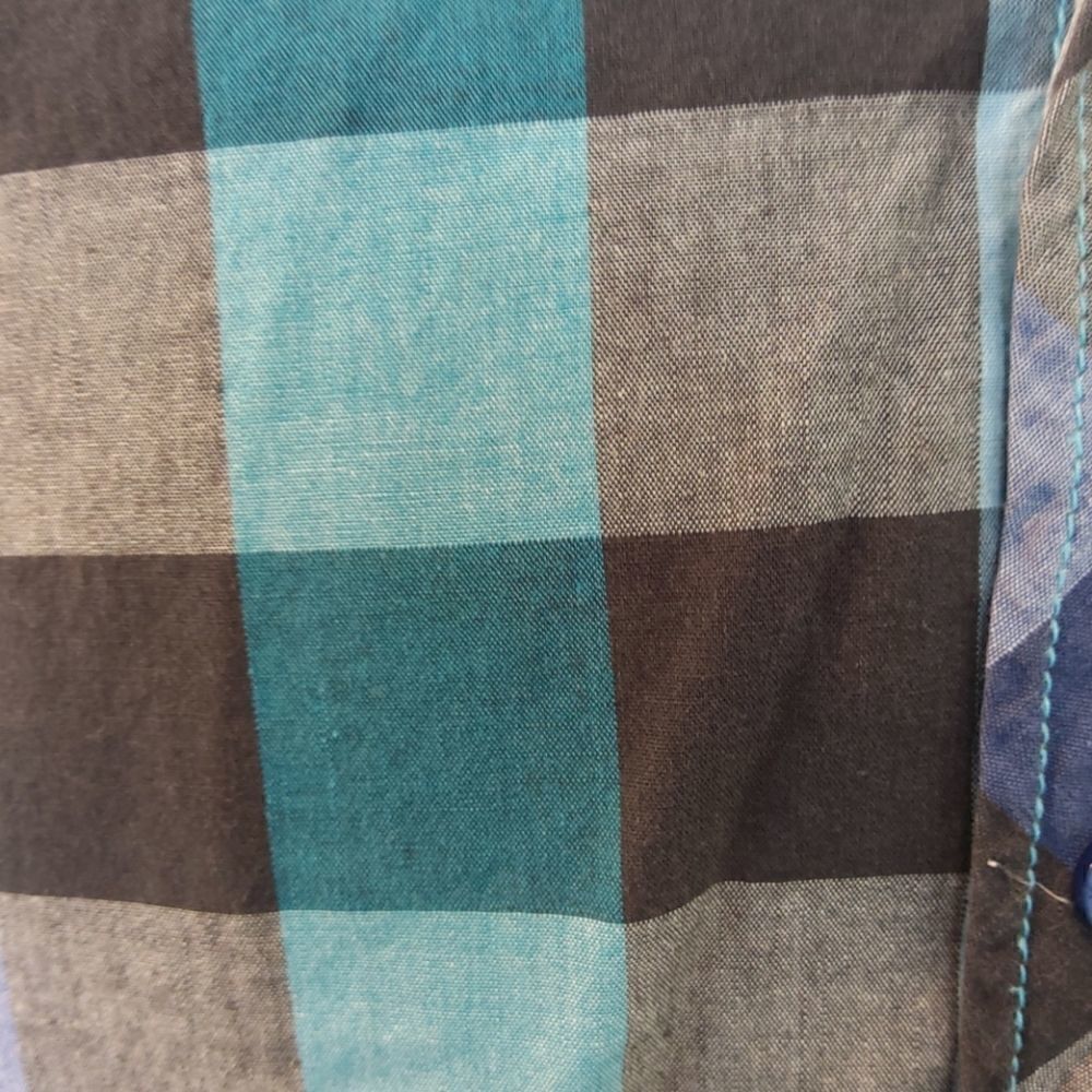 (3/$20) ENYCE button front checkered shirt - Picture 7 of 12